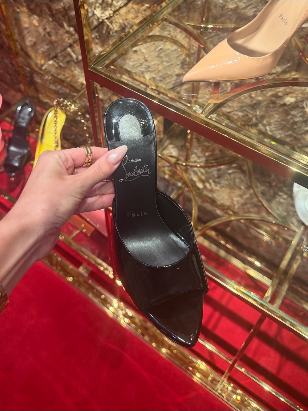 Christian Louboutin Black Patent Leather Miss Z